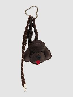 Pomelo - Puppy Charm Braided Strap Keyring - Dark Brown