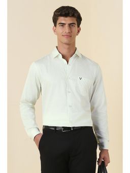 Allen Solly - Men Yellow Print Full Sleeves Formal Shirt