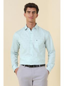 Allen Solly - Men Light Blue Print Full Sleeves Formal Shirt