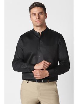 Van Heusen - Men Black Solid Full Sleeves Formal Shirt