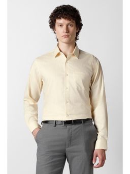 Van Heusen - Men Beige Check Full Sleeves Formal Shirt