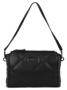 Guess - Khatia Top Zip Shoulder Bag Black Handbags