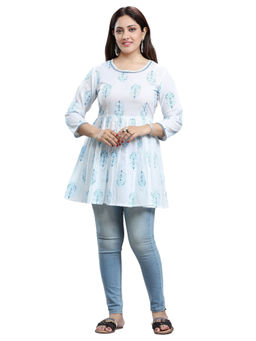 Cotton Culture - White Jaipuri Cotton Printed Tunic