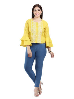 Cotton Culture - Yellow Cotton Embroidered Tunic
