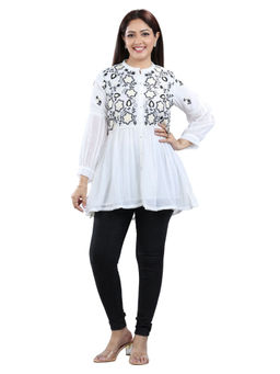 Cotton Culture - Off White Georgette Tunic