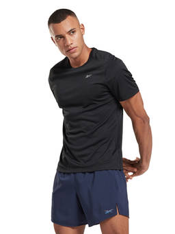 Reebok - Re Basic Ss Tee Black Running T-shirt