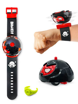 Wembley - Black 3-In-1 Spinner Watch Car Push & Go Action Gyro Toy & Adjustable Strap (3 Years)