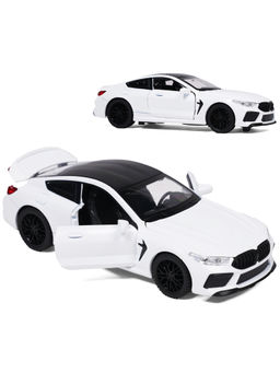 Wembley - White Bmw Die-Cast Toy Car 1:32 Scale Metal Model Car With Openable Doors (3 Years)