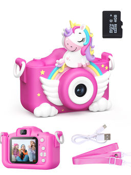 Wembley - Pink Unicorn Kids Digital Camera 48Mp Selfie & Video Camera With 4Gb Sd Card (4 Years)