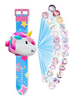 Wembley - Unicorn Projector Watch With Time, Date & Light Projection Soft Silicone Strap (3 Years)