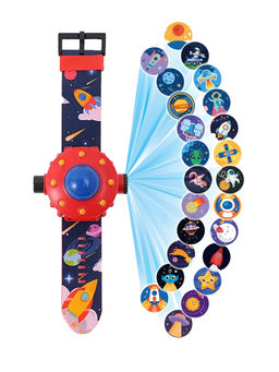 Wembley - Navy Blue Space Projector Watch With Digital Time,Date & 24 Soft Silicone Strap (3 Years)