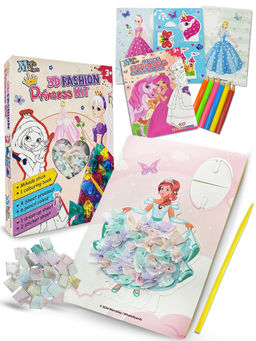 Wembley - Multi-Color Princess 3-In-1 Diy Art & Craft Kit For Kids (3-4 Years)