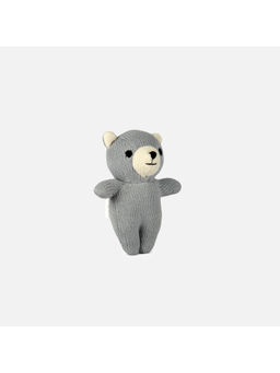 Bambini - Grey Teddy-The Bear-Knitted Cotton Plush Toy (0-36 Months)