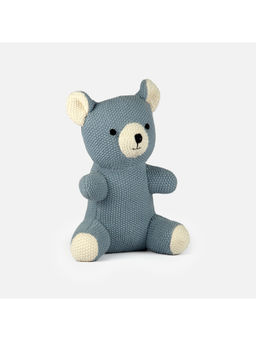Bambini - Blue Harry-The Bear-Knitted Cotton Plush Toy (0-36 Months)