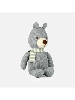 Bambini - Grey Gummy-The Bear-Knitted Cotton Plush Toy (0-36 Months)