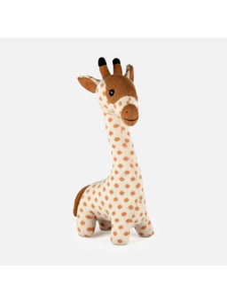Bambini - Brown Spotty-The Giraffe-Knitted Cotton Plush Toy (0-36 Months)