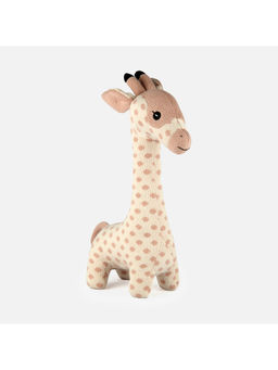 Bambini - Peach Spotty-The Giraffe-Knitted Cotton Plush Toy (0-36 Months)