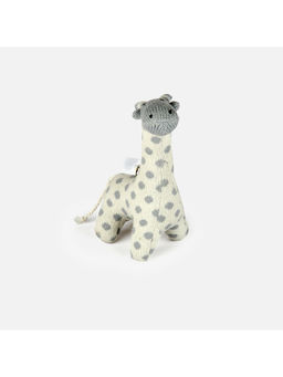 Bambini - Grey Dusty-The Giraffe Cotton Knitted Plush Toy (0-36 Months)