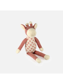 Bambini - Coral Dotty-The Giraffe-Knitted Cotton Plush Toy (0-36 Months)