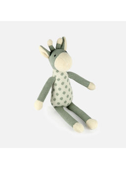 Bambini - Green Dotty-The Giraffe-Knitted Cotton Plush Toy (0-36 Months)