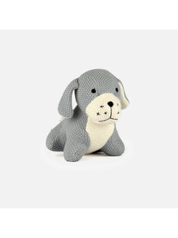 Bambini - Grey Pupp-The Dog-Knitted Cotton Plush Toy (0-36 Months)