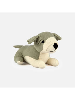 Bambini - Green Ceaser-The Bull Dog-Knitted Cotton Plush Toy (0-36 Months)
