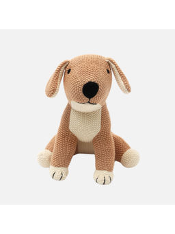 Bambini - Brown Duke-The Dog-Knitted Cotton Plush Toy (0-36 Months)