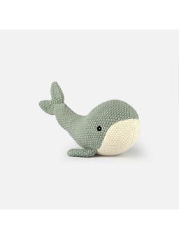 Bambini - Green Lucy- The Whale-Knitted Cotton Plush Toy (0-36 Months)