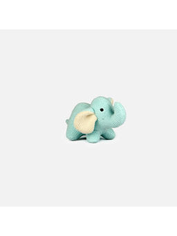 Bambini - Blue Jojo-The Baby Elephant-Knitted Cotton Plush Toy (0-36 Months)
