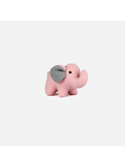Bambini - Pink Jojo-The Baby Elephant-Knitted Cotton Plush Toy (0-36 Months)