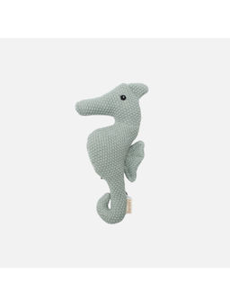 Bambini - Green Luca-The Seahorse-Knitted Cotton Plush Toy (0-36 Months)