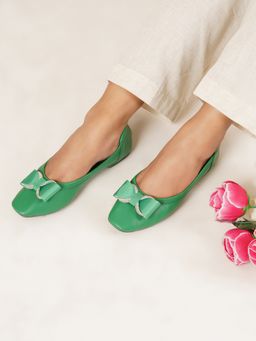 Sherrif Shoes - Women Green Casual Ballerina