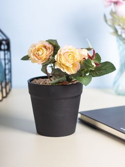 Voncasa - Flower with Pot - Black