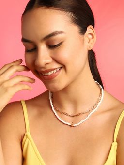 Sohi - Multi Layered Gold Plated Necklace