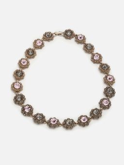 Sohi - Silver Plated Designer Stone Choker Necklace