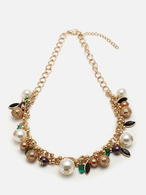 Sohi Gold Plated Pearls Necklace