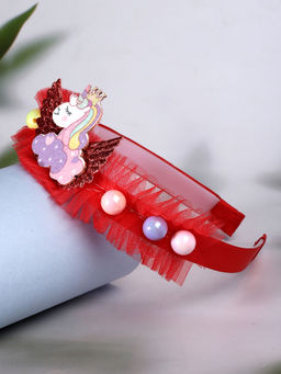 Stol'N - Unicorn Embellished Hair Brand -Red (3-12 Years)