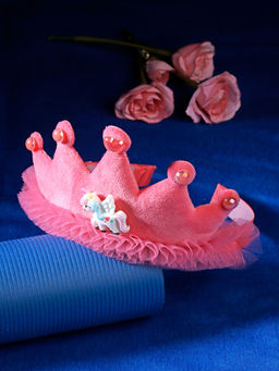 Stol'N - Crown Detailed Unicorn Embellished Hair Band-Orange (3-12 Years)