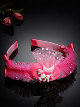 Stol'N - Unicorn Embellished Hair Brand-Dark Pink (3-12 Years)