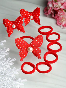 Stol'N - Butterfly Rubber Band Set of 9 Pcs-Red (3-12 Years)