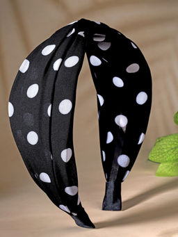 Stol'N - Polka Dot Printed Hair Band-Black (3-12 Years)