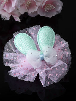 Stol'N - Bunny Shaped Net Hair Clip-Green (3-12 Years)