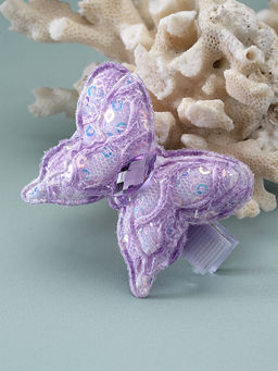 Stol'N - Butterfly Sequin Hair Clip-Purple (3-12 Years)