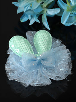 Stol'N - Bunny Shaped Net Hair Clip-Sea green (3-12 Years)