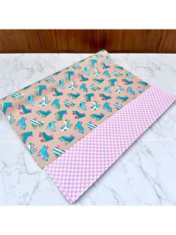 The Big Trove - Dual Side Pink Check Gift Wrapping Paper (Pack of 15)