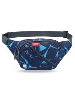 NFI Essentials - Unisex Waist Bag Travel Handy Hiking Zip Crossbody Bag Navy Blue