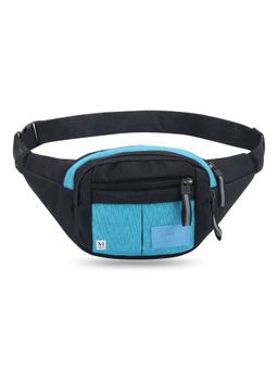 NFI Essentials - Unisex Waist Bag Travel Handy Hiking Zip Belt Bag + H3 Blue