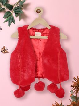 Nautinati - Girls Crop Open Front Shrug With Pom Pom Detail