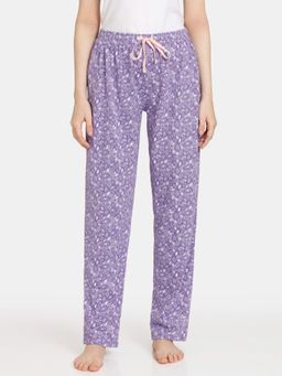 Zivame - Rosaline Reclaimed Nature Knit Cotton Pyjama - Paisley Purple