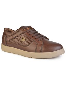 BUCKAROO - Brown ADDY Full Grain Natural Leather Sneakers for Men
